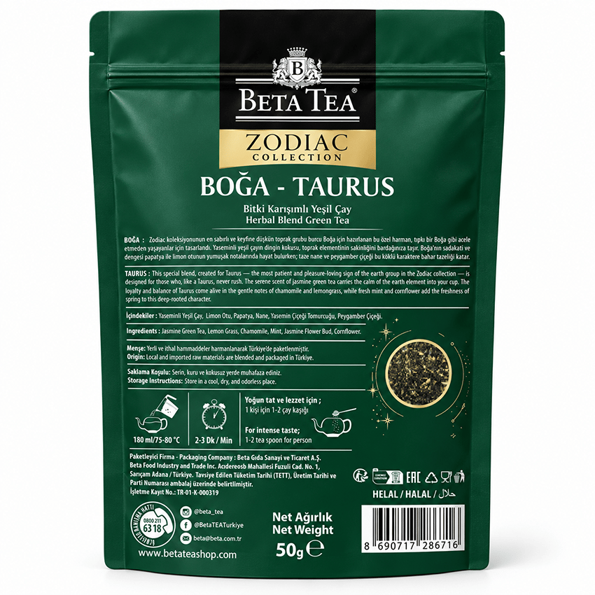 Beta Tea Zodiac Collection Boğa Burcu Çayı 50 g - Astroloji Çayları Serisi