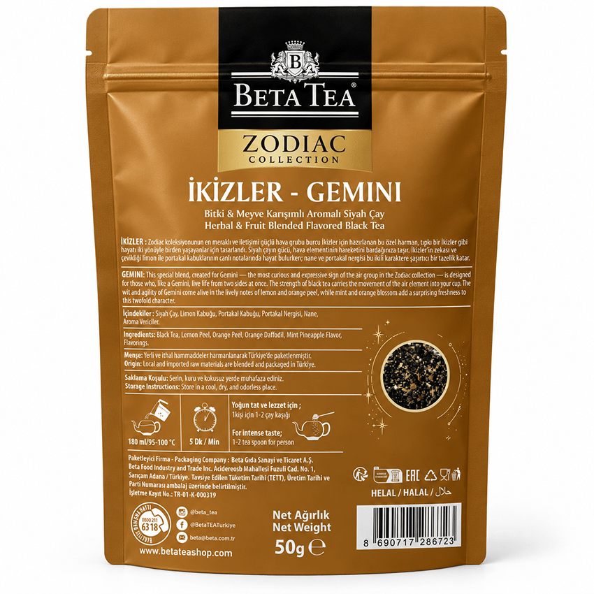 Beta Tea Zodiac Collection İkizler Burcu Çayı 50 g - Astroloji Çayları Serisi