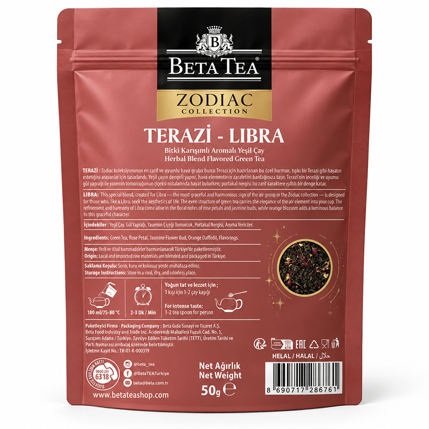 Beta Tea Zodiac Collection Terazi Burcu Çayı 50 g - Astroloji Çayları Serisi