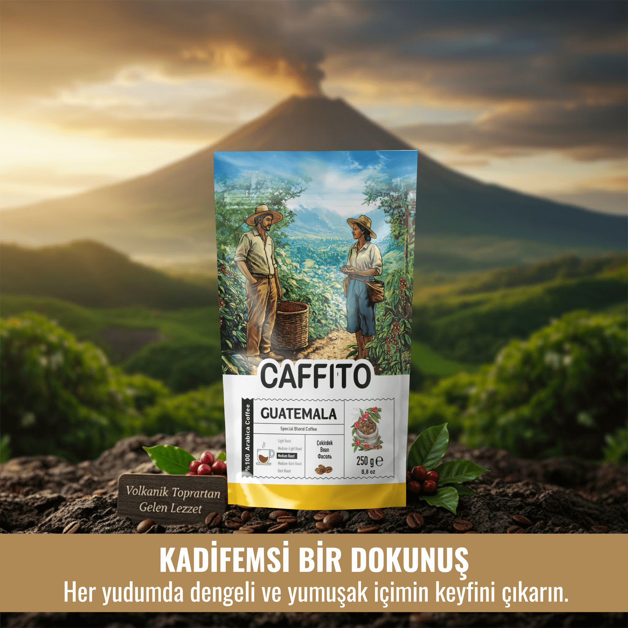 Caffito Guatemala Santarosa - Yöresel Çekirdek Kahve 250 g