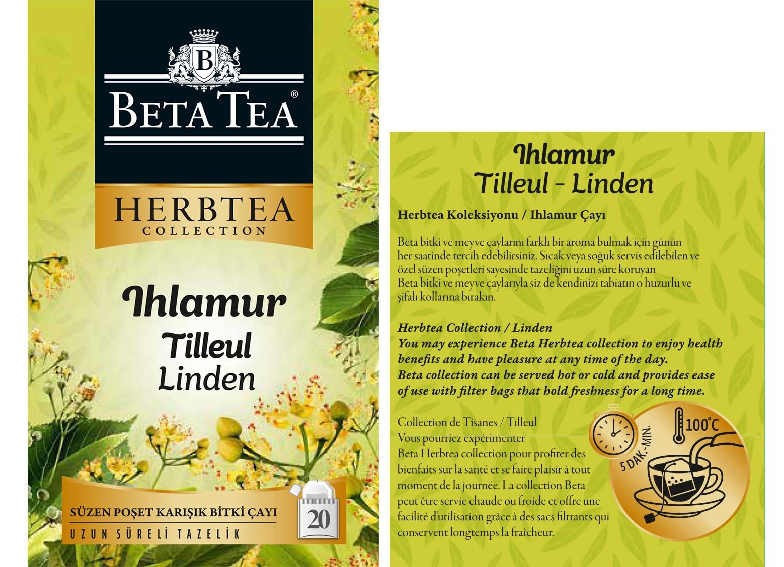 Ihlamur Çayı 20 Adet - Beta Herbtea Collection