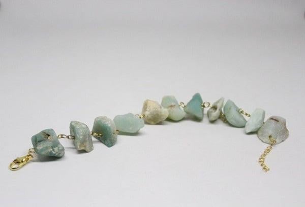 Amazonit Ham Taş Bileklik