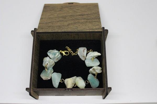 Amazonit Ham Taş Bileklik