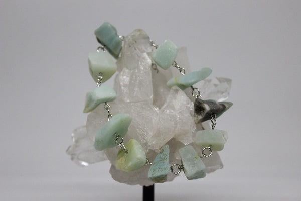 Amazonit Ham Taş Bileklik