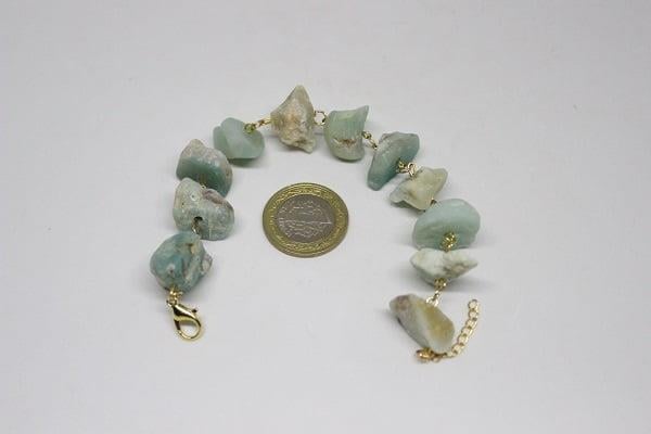 Amazonit Ham Taş Bileklik