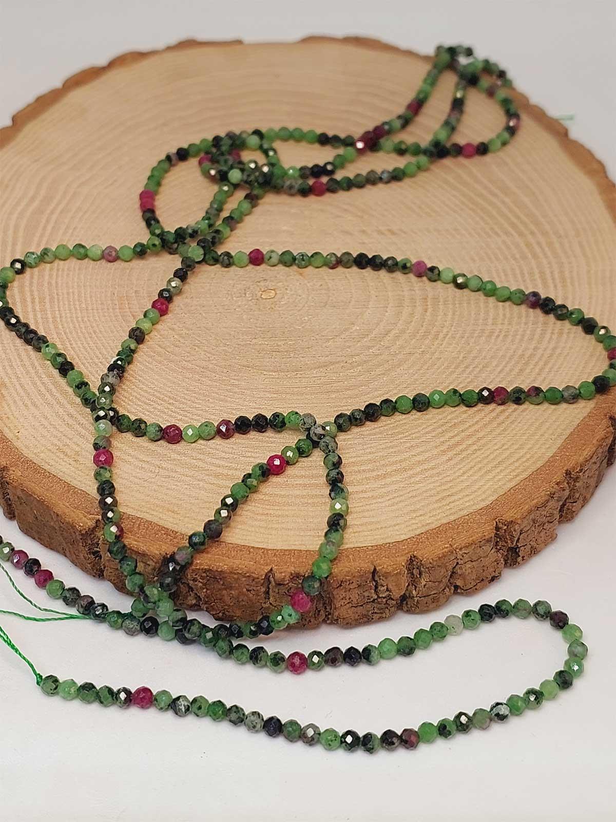 Anyolit (Rubizoit- Rubyzoisit) Taşı 3mm Dizi (45936)