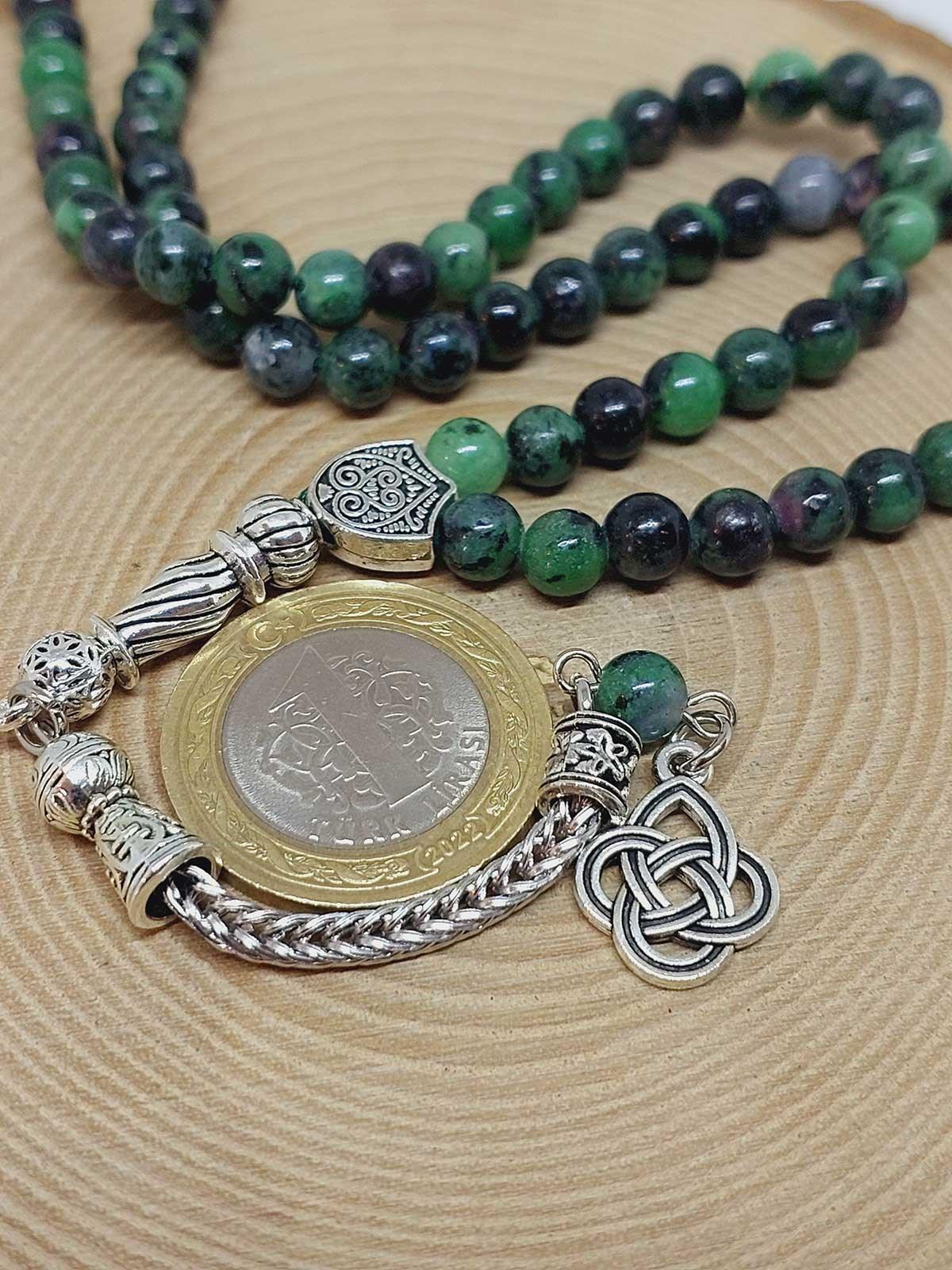 Anyolit (Rubizoit – Rubyzoisit) Taşı 99luk Tesbih 6mm (22450)