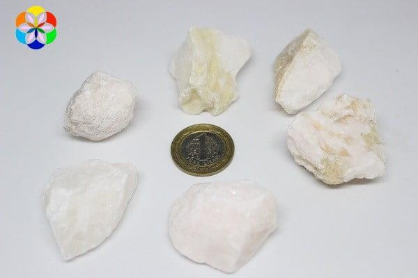 Beyaz Aragonit Taşı Ham Parçalar (30-40gr)