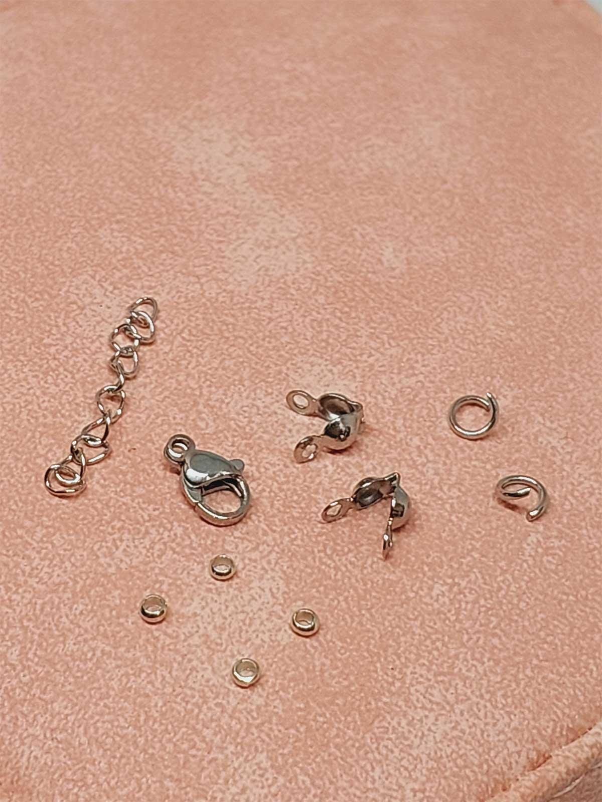 Çelik Silver Takı Kapama Klips Seti/10 adet (51282)