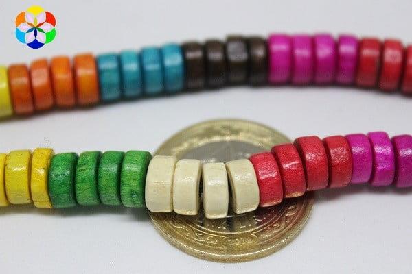 Çeyrek Dizi (9cm uzunluğundadır!) Ahşap Çeyrek Dizi Rondela Gökkuşağı