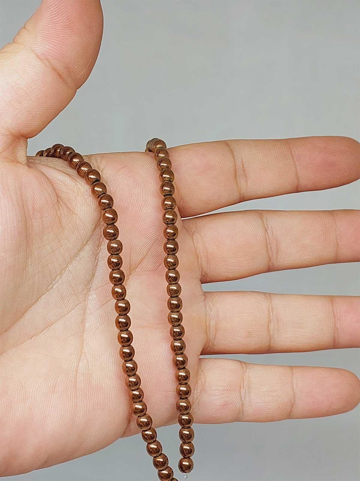 Çeyrek Dizi (9cm uzunluğundadır!) Hematit Taşı 3.5*4mm Çeyrek Dizi (52328)