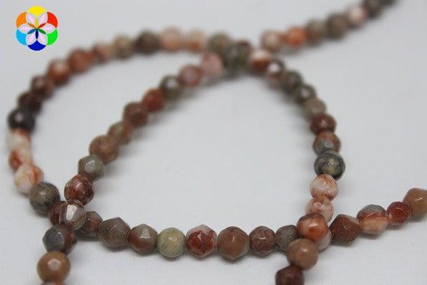 Çeyrek Dizi (9cm uzunluğundadır!) Jasper Taşı Faset Kesim Çeyrek Dizi 4mm (9856)