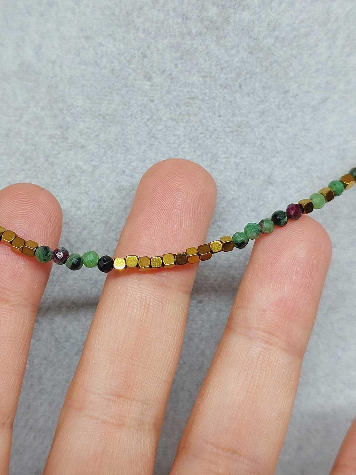 Dream Serisi Anyolit (Rubizoit- Rubyzoisit) Taşı 3mm Kolye (45936)