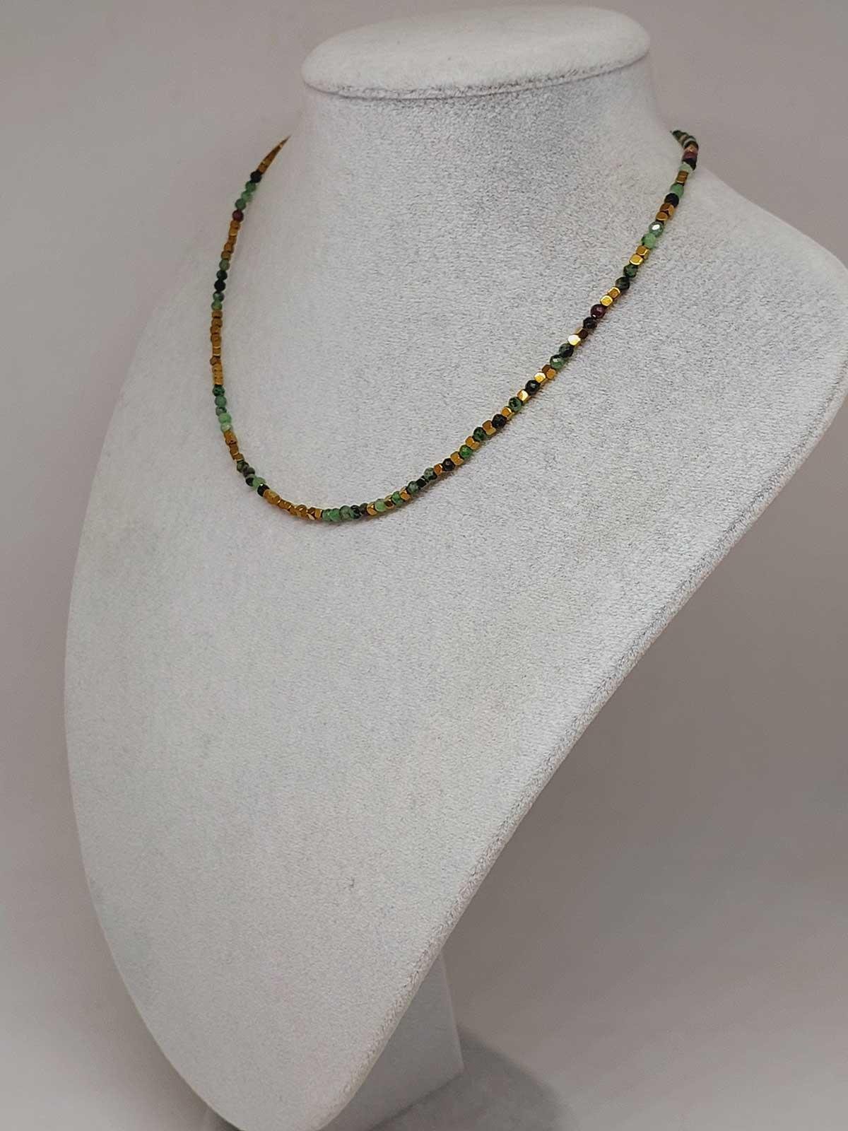 Dream Serisi Anyolit (Rubizoit- Rubyzoisit) Taşı 3mm Kolye (45936)