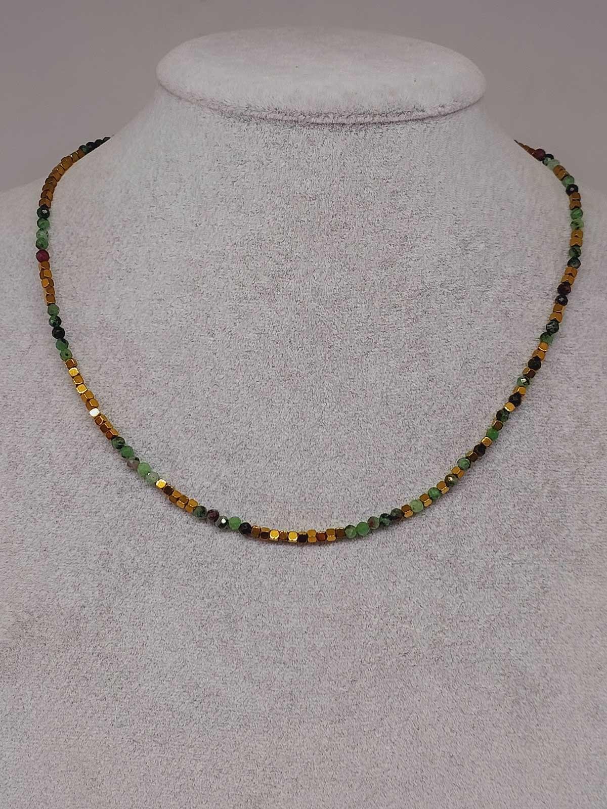 Dream Serisi Anyolit (Rubizoit- Rubyzoisit) Taşı 3mm Kolye (45936)