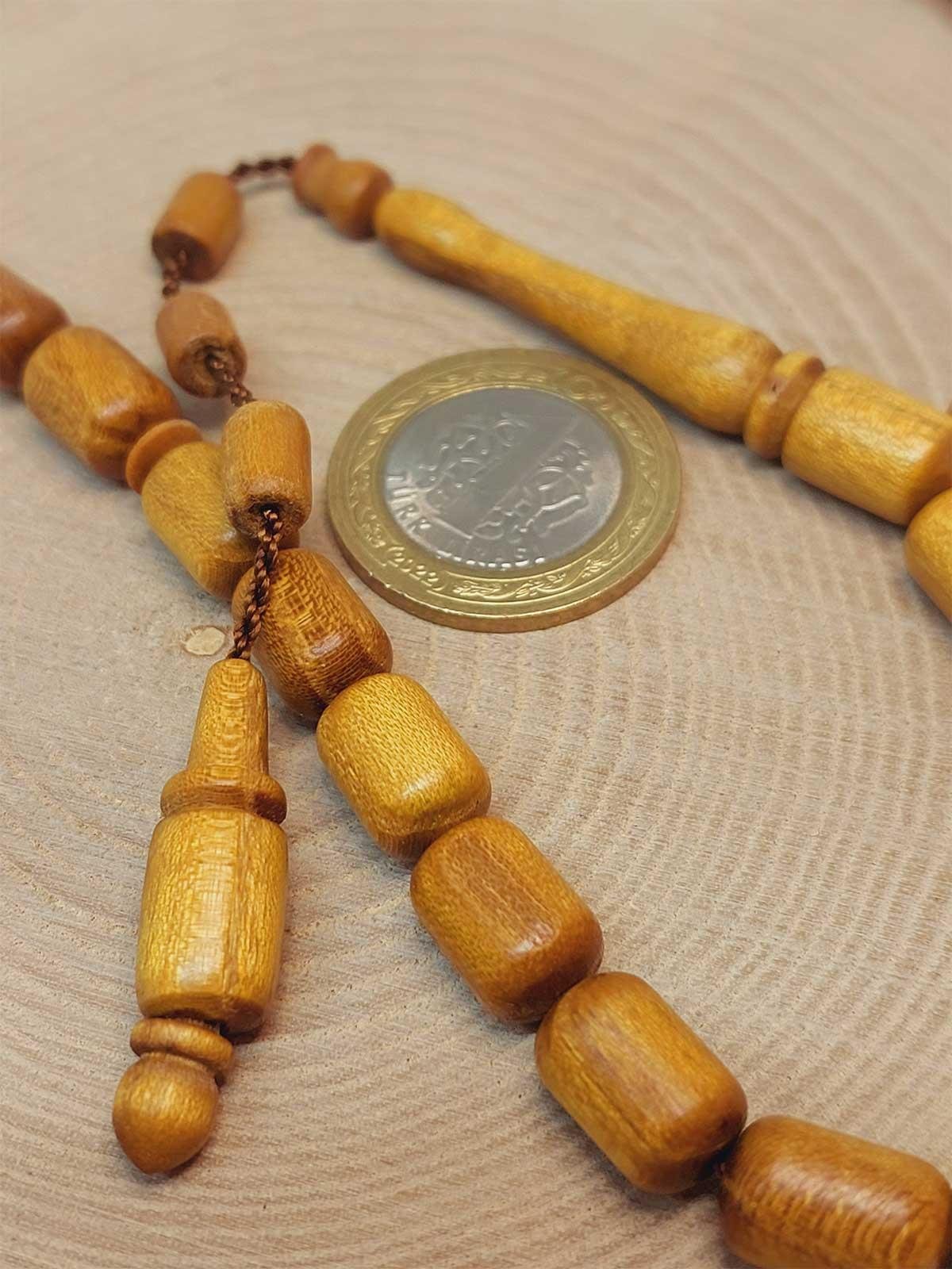 Dut Ağacı 33lük Tesbih 8*12mm Kapsül Kesim Usta İşçilikli (49102)