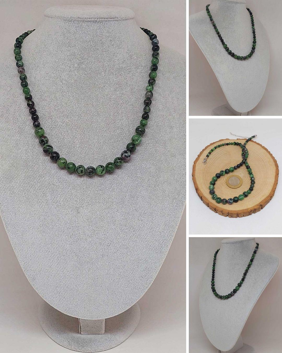 Galaksi Serisi Anyolit (Rubizoit Rubyzoisit) Taşı Tasarım Kolye