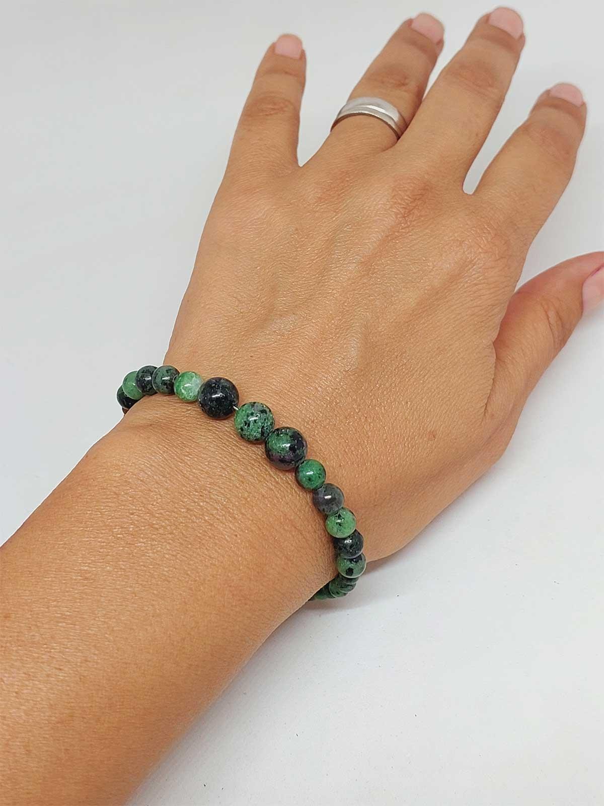 Galaksi Serisi Anyolit (Rubizoit Rubyzoisit) Taşı Tasarım Bileklik