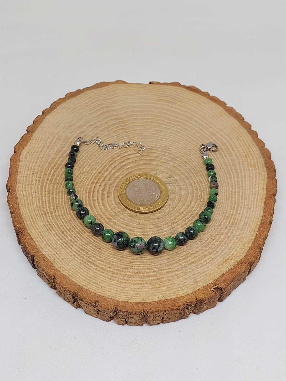 Galaksi Serisi Anyolit (Rubizoit Rubyzoisit) Taşı Tasarım Bileklik