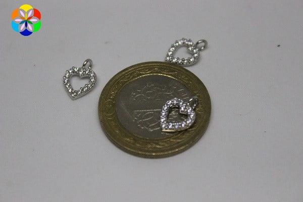 Gümüş Mini Kalp Tek Delikli