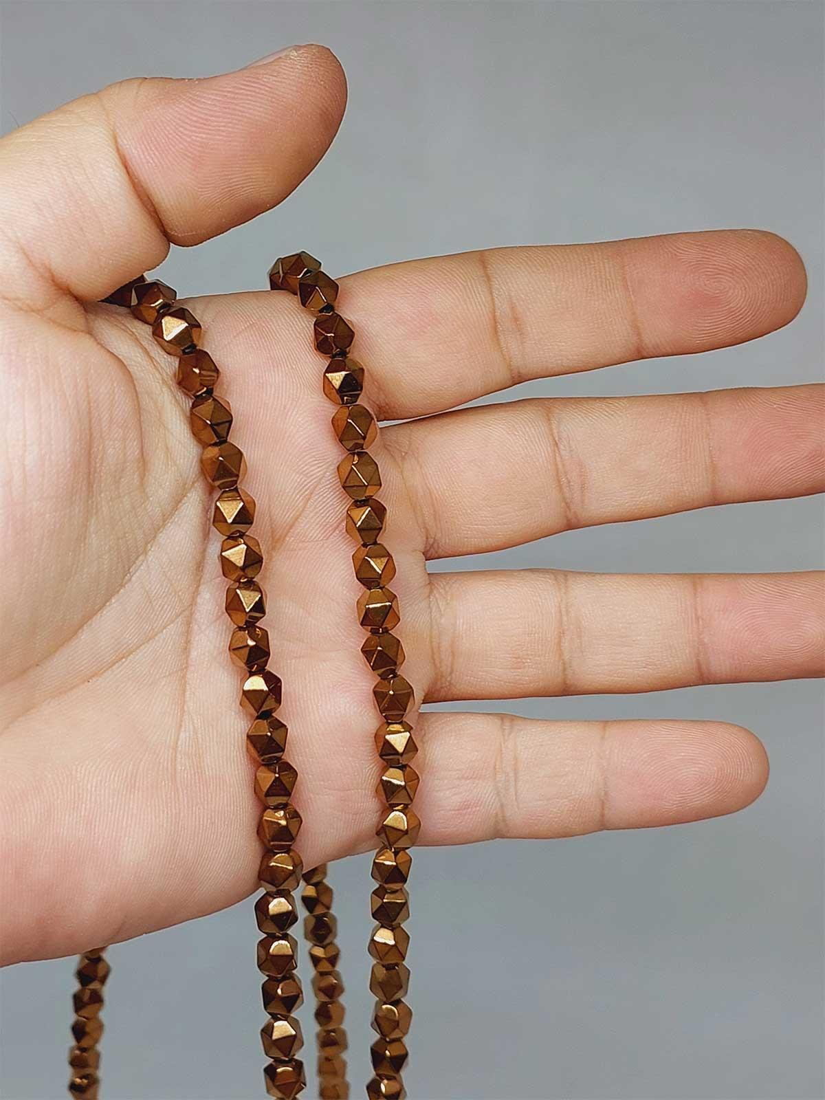 Hematit Taşı Şekilli 5*5.5mm YARIM Dizi (52336) (18cm uzunluğundadır)