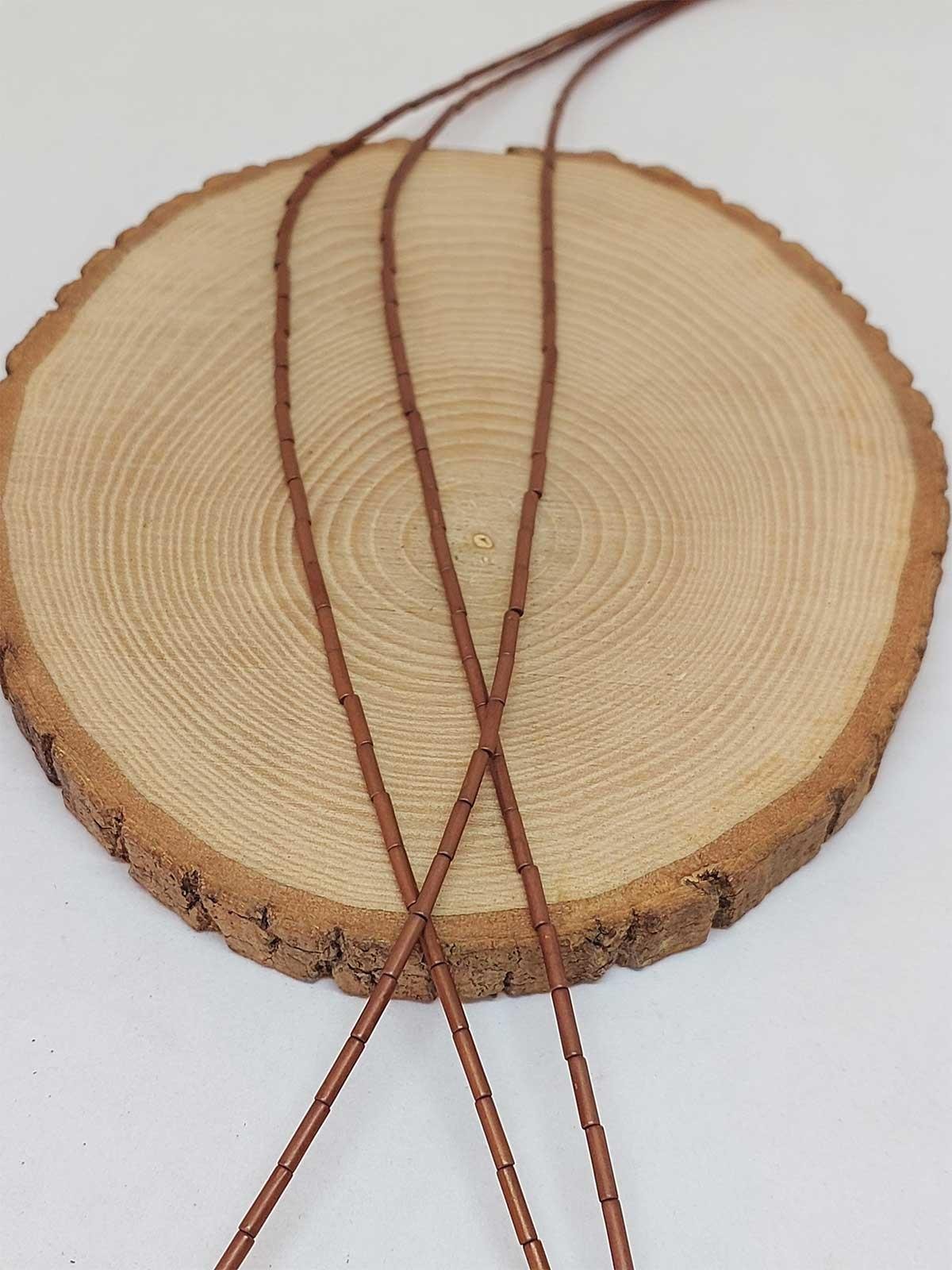Hematit Taşı Silindir Şekilli Dizi 2x8mm (54660)