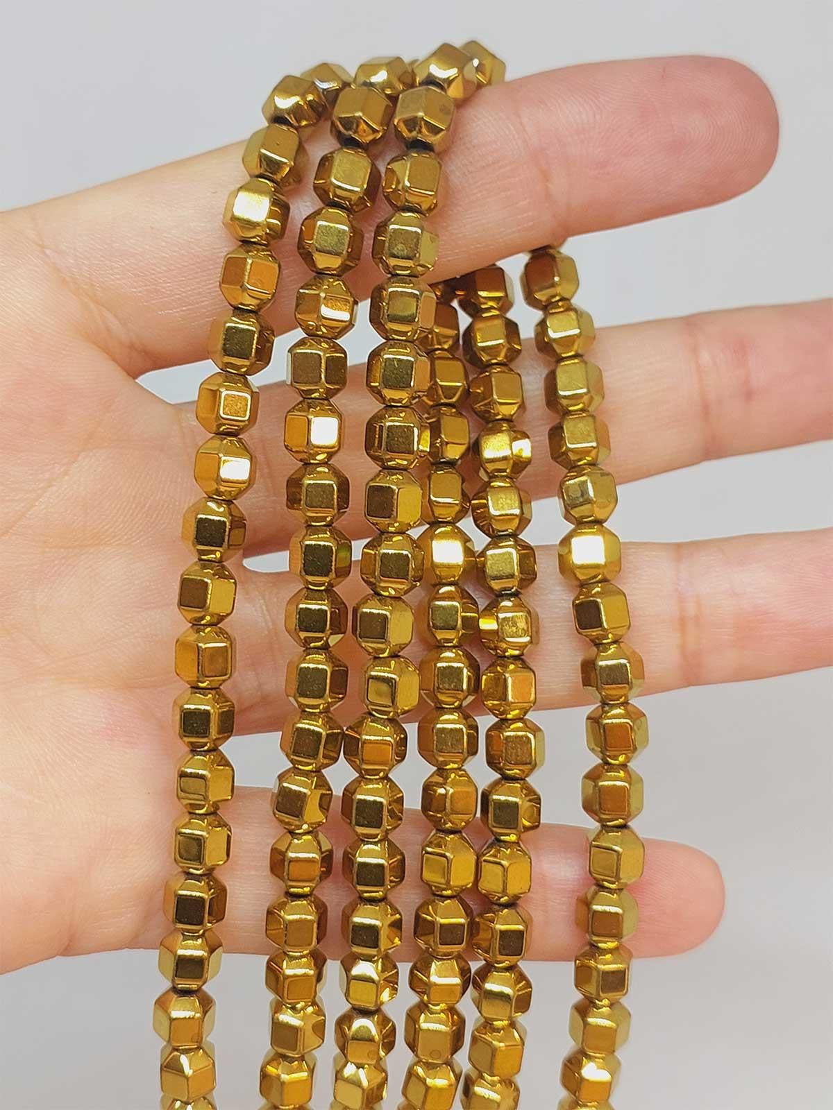 Hematit Taşı YARIM Dizi 5.5mm (48164) (18cm uzunluğundadır)
