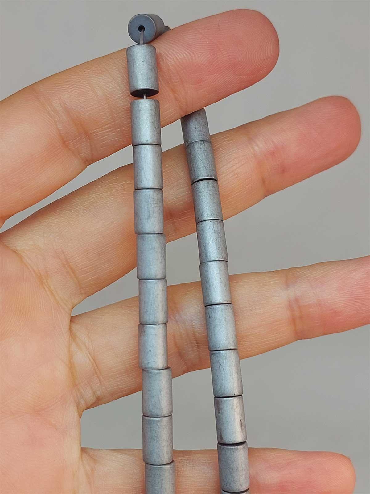 Hematit Taşı YARIM Dizi 5.5*8mm (49610) (18cm uzunluğundadır)