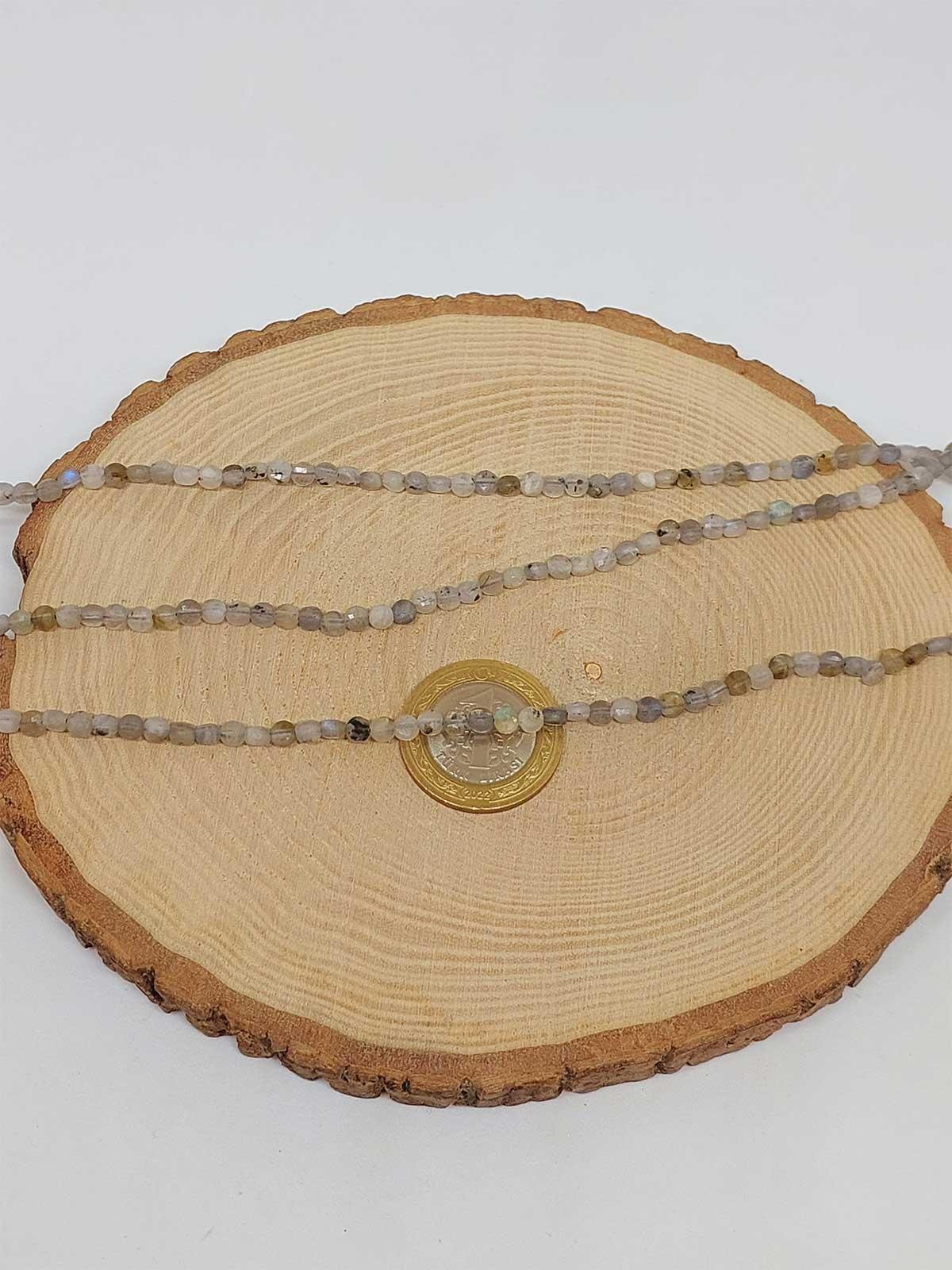 Labradorit Taşı YASSI Dizi 2.5*4mm (51238)