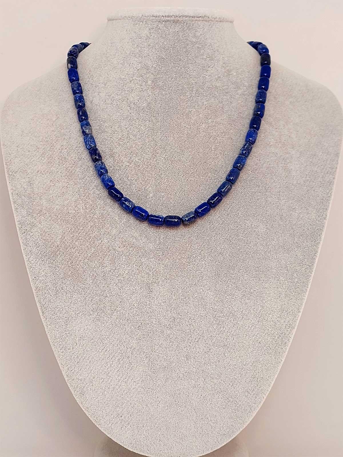 Lapis Taşı 6*8.5mm Kolye (Sabit Klipsli)