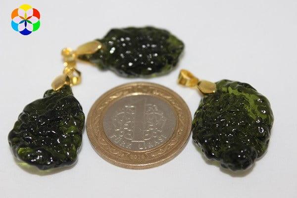 Moldavit Taşı Kolye Ucu