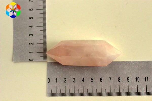 Pembe Kuvars Taşı Çift Uçlu