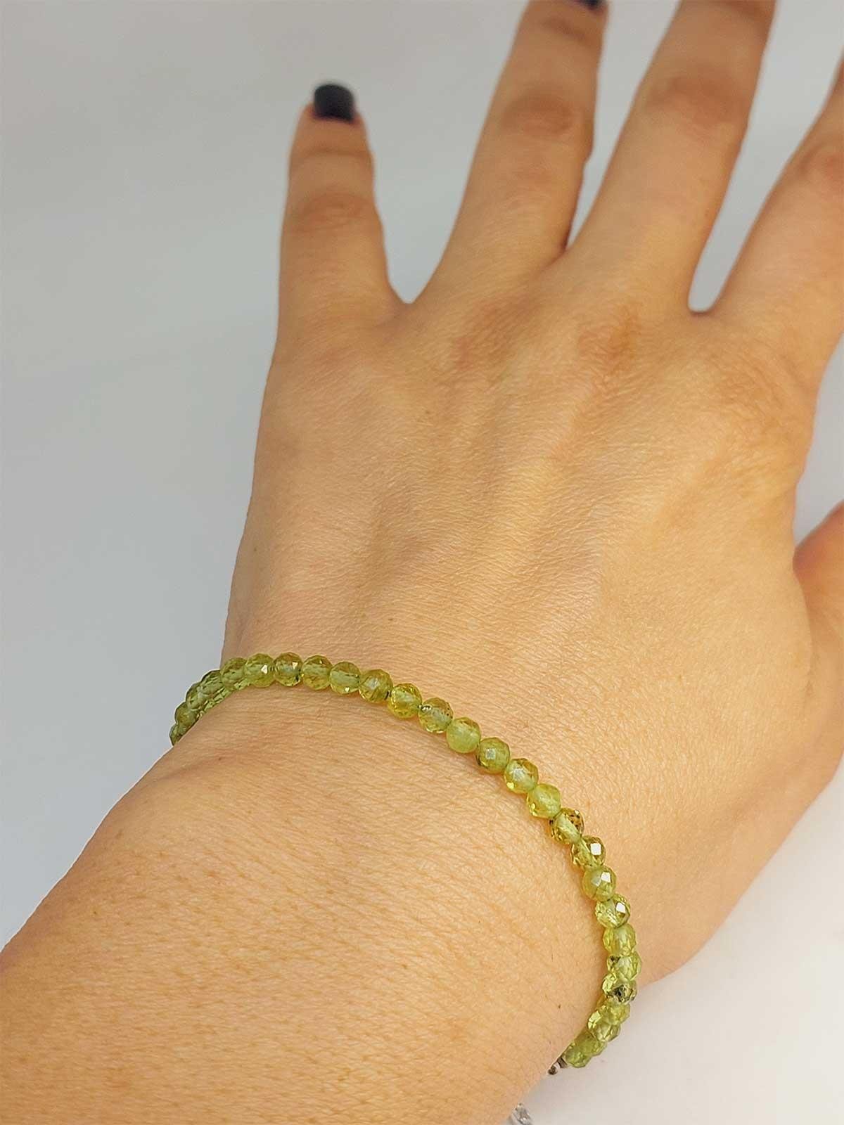Peridot (Zebercet) Taşı 3.5mm Bileklik (45946)