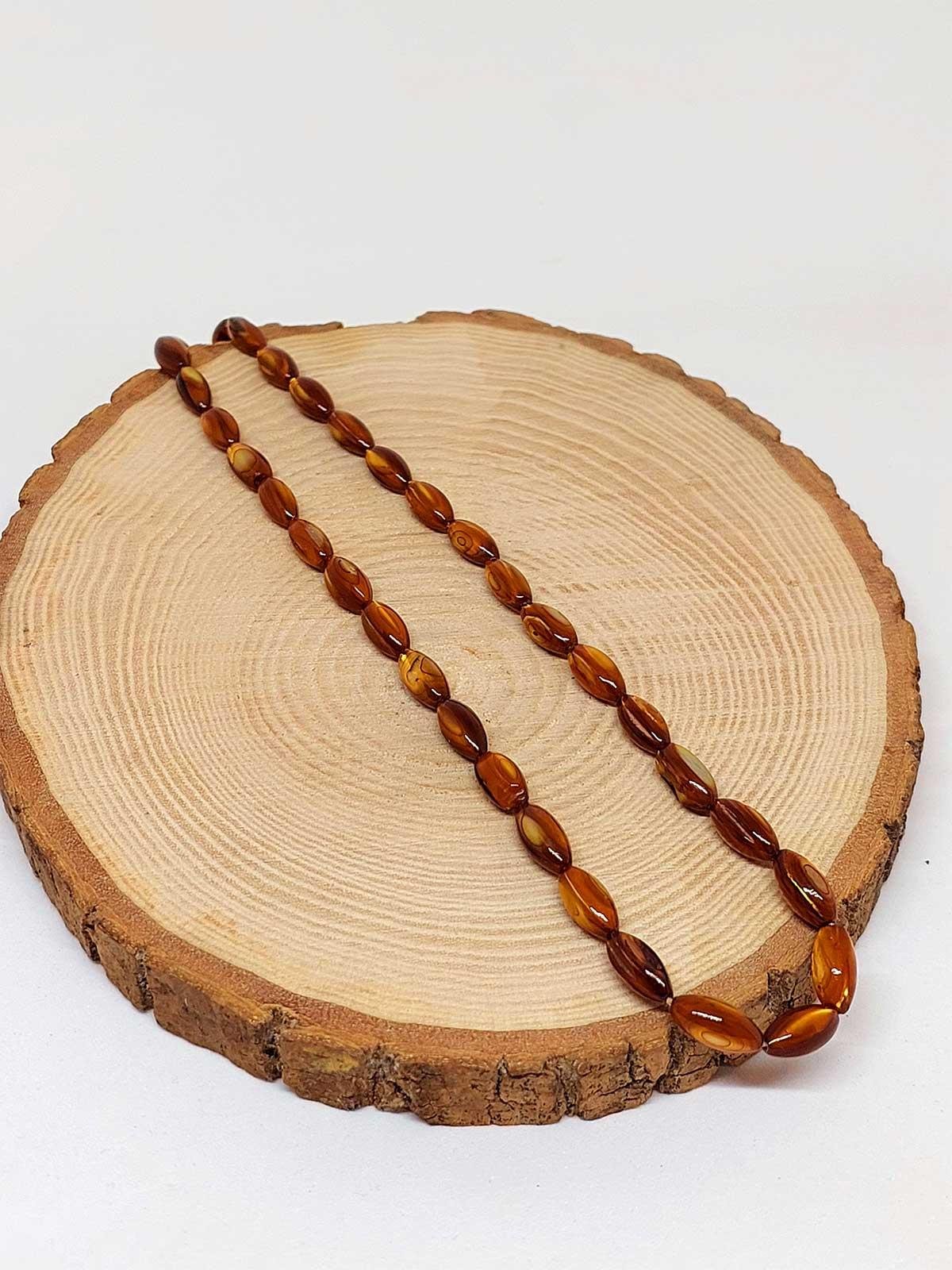 Sedef Karamel 5.5*11.5mm Dizi (42220)