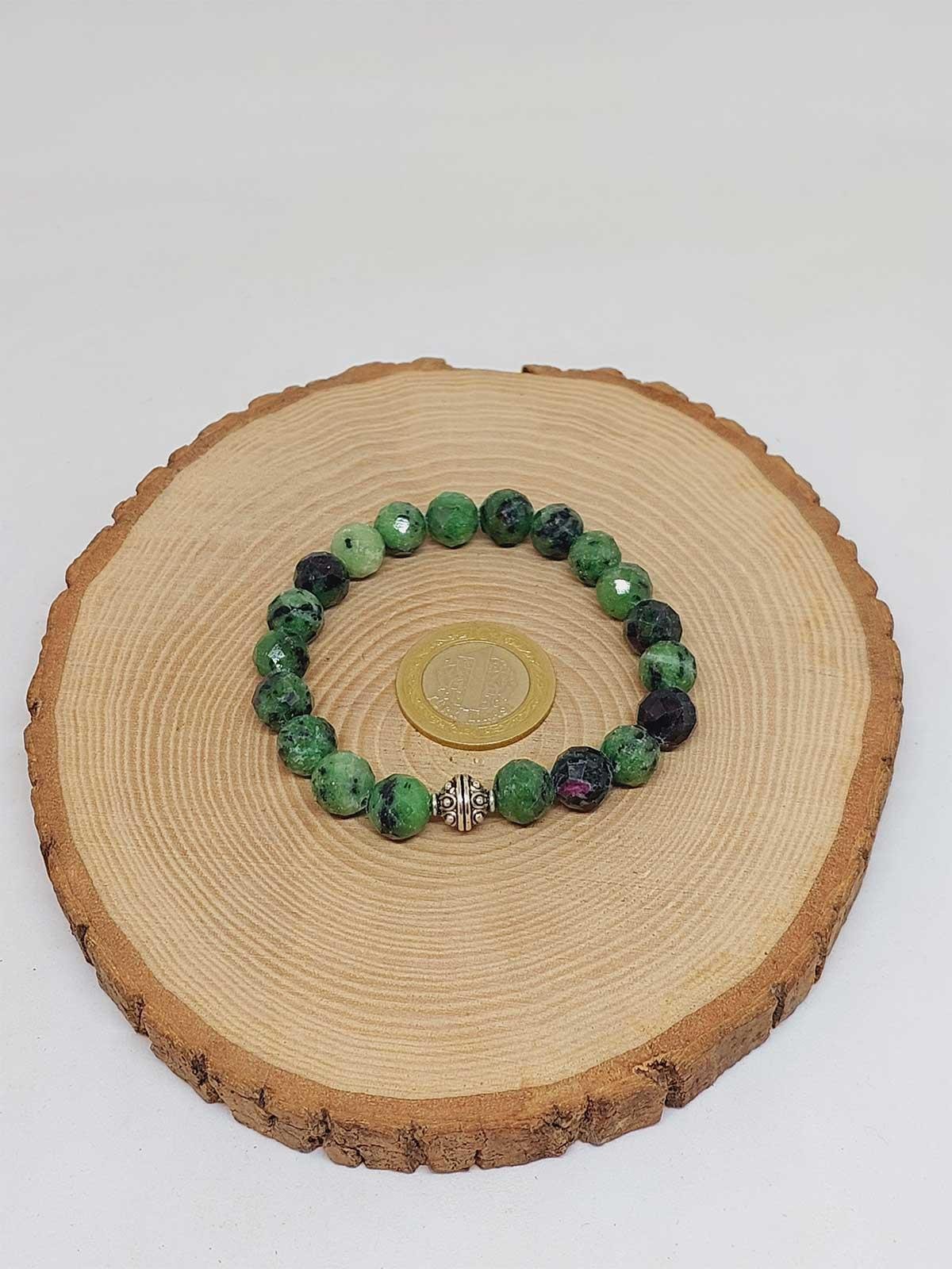 Sirius Serisi Anyolit (Rubizoit- Rubyzoisit) Taşı 10mm Unisex Bileklik (52910)