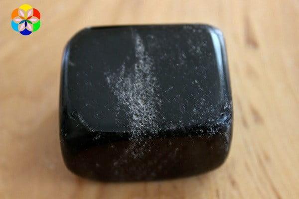 Siyah Obsidyen Taşı Dikdörtgen Şekilli