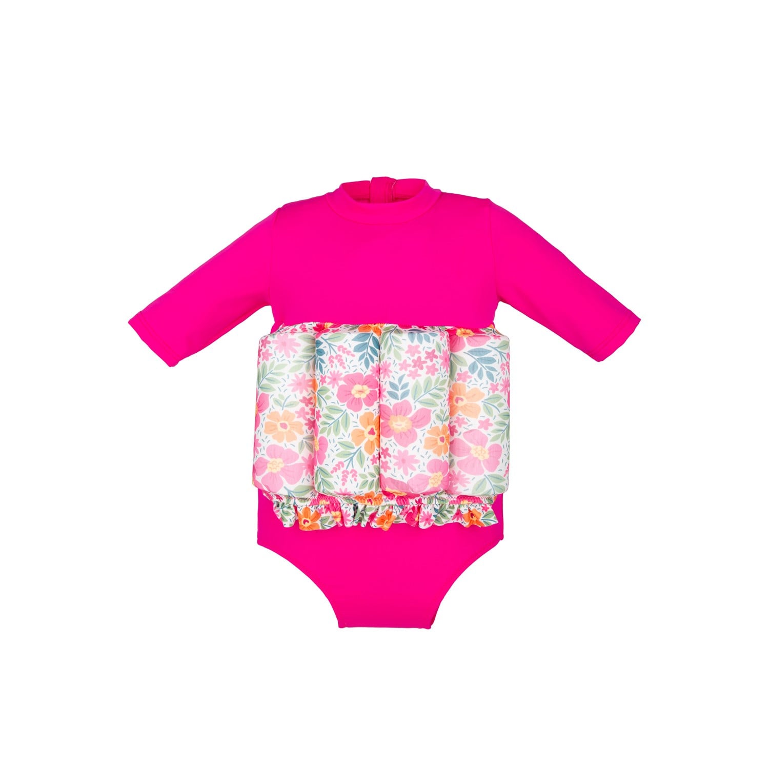 Swim Foam Çiçek Denizi Uv Korumalı Batmaz Kız Çocuk Mayosu 5-6 Yaş