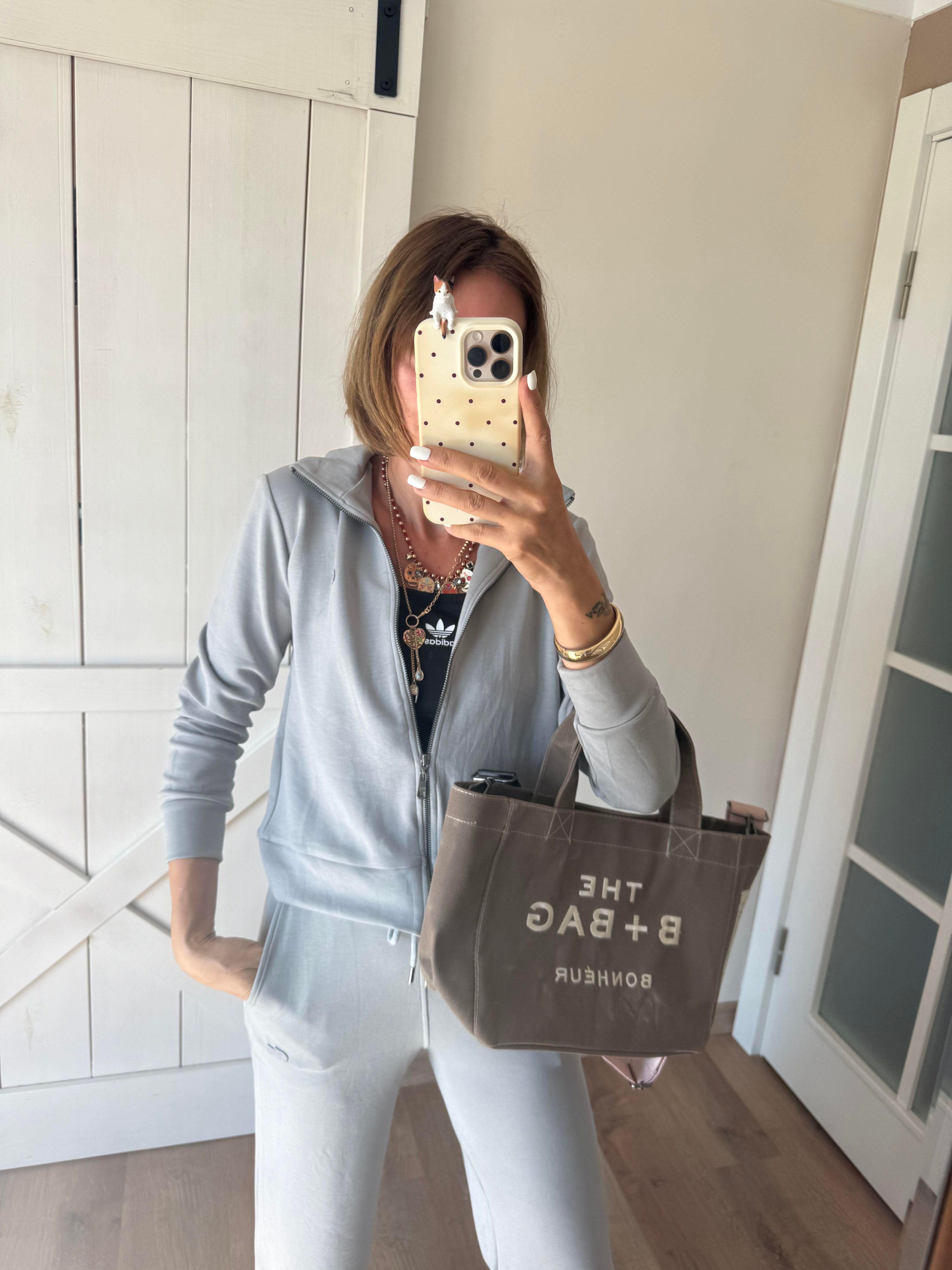 Açık Gri Lcs Fermuarlı Üst/Pantolon Takım