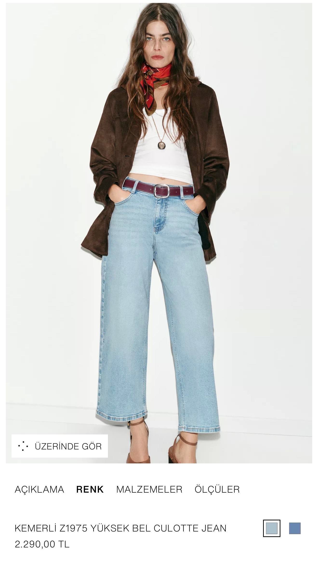 Açık Mavi Culotte Jean