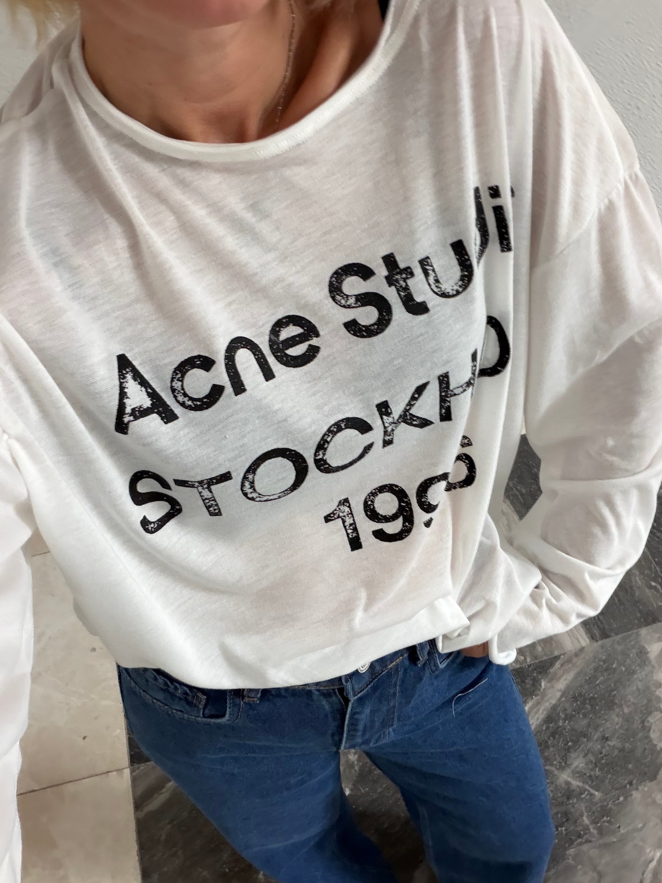 Acne Beyaz Basic Triko