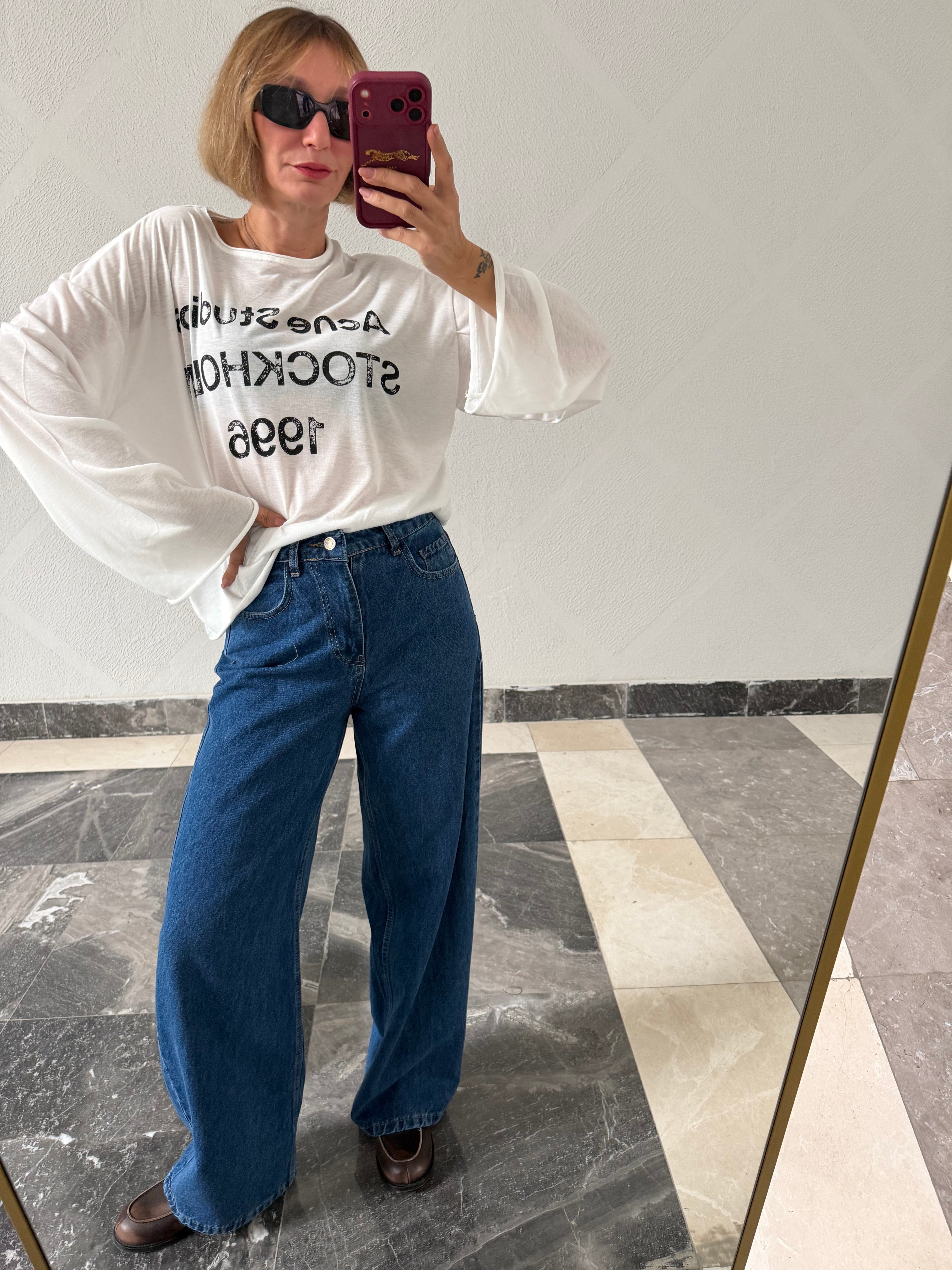 Acne Beyaz Basic Triko