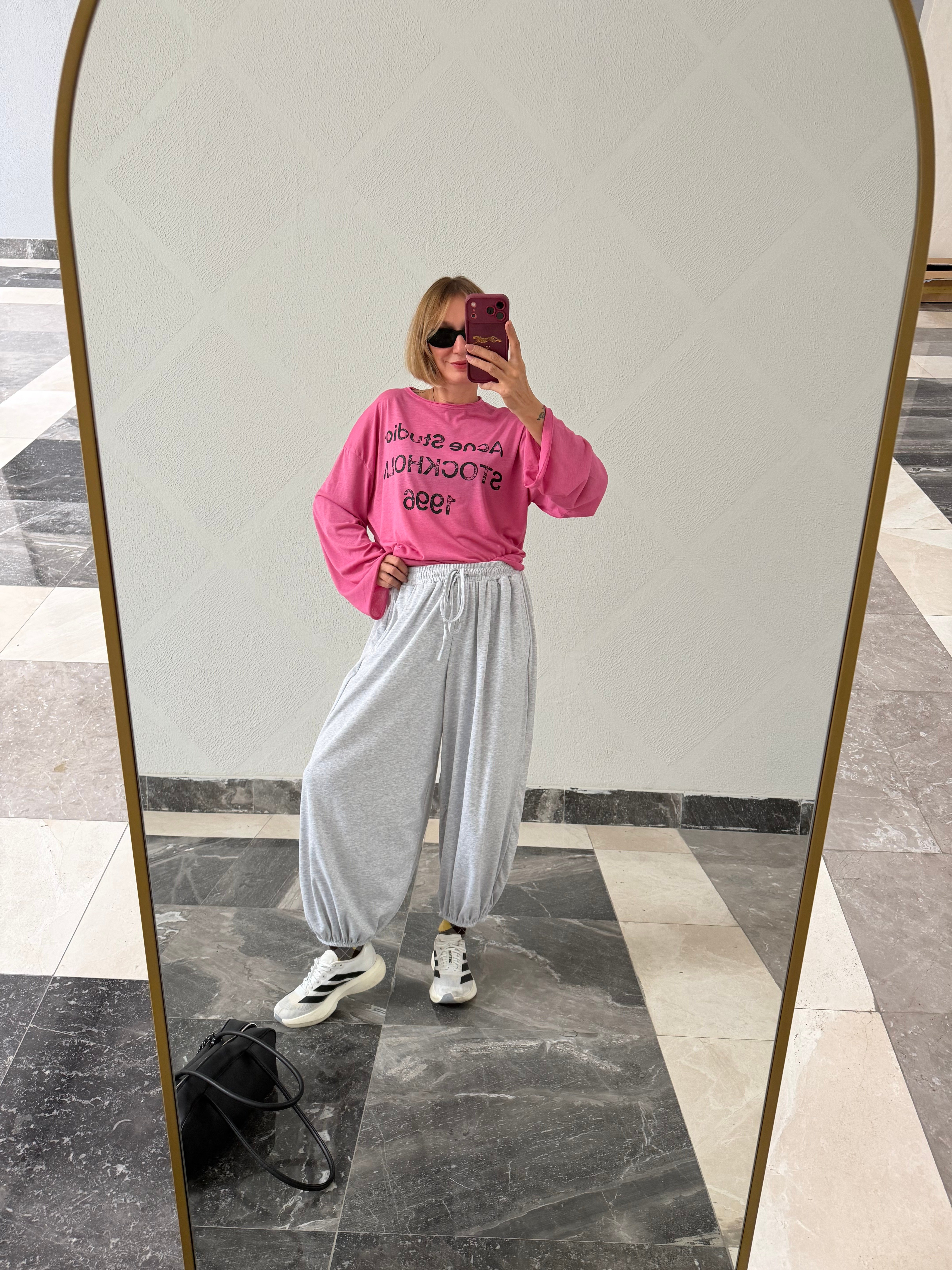Acne Pembe Basic Triko