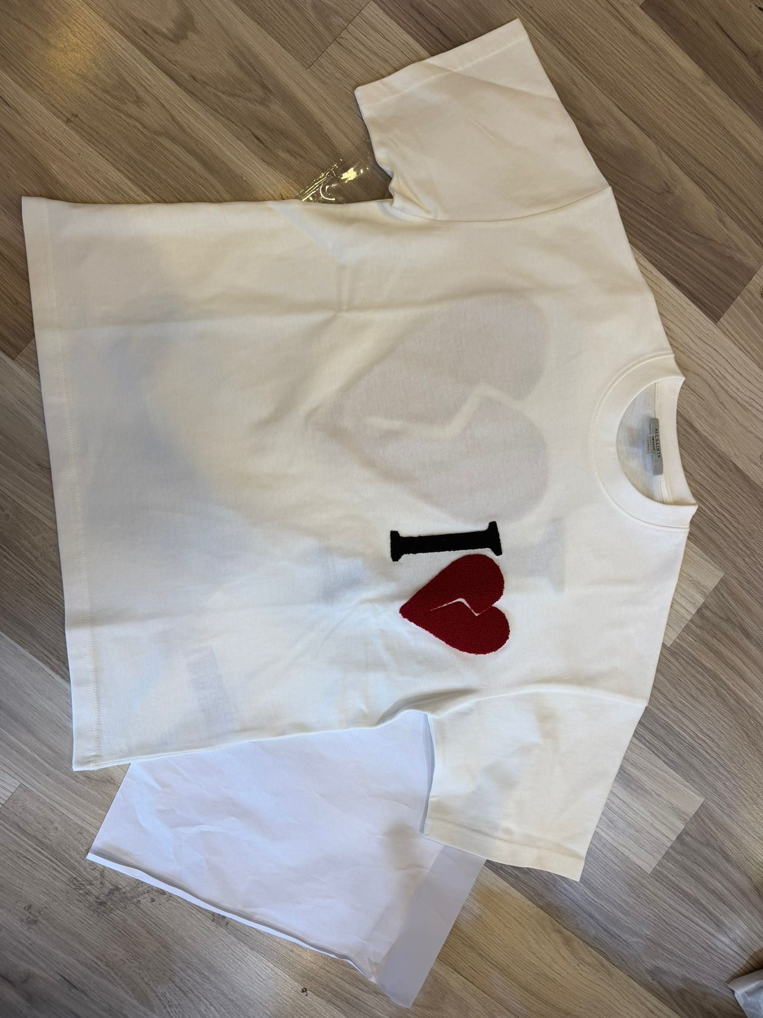 All Saints Beyaz Love Tshirt