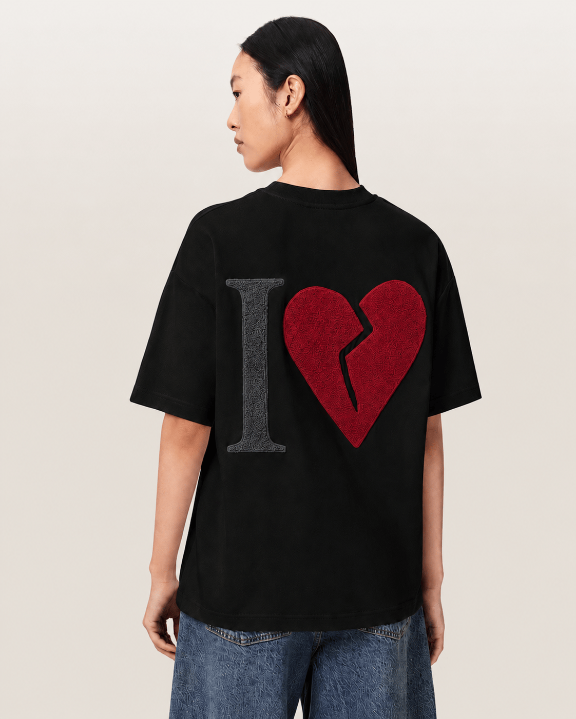 All Saints Siyah Love Tshirt