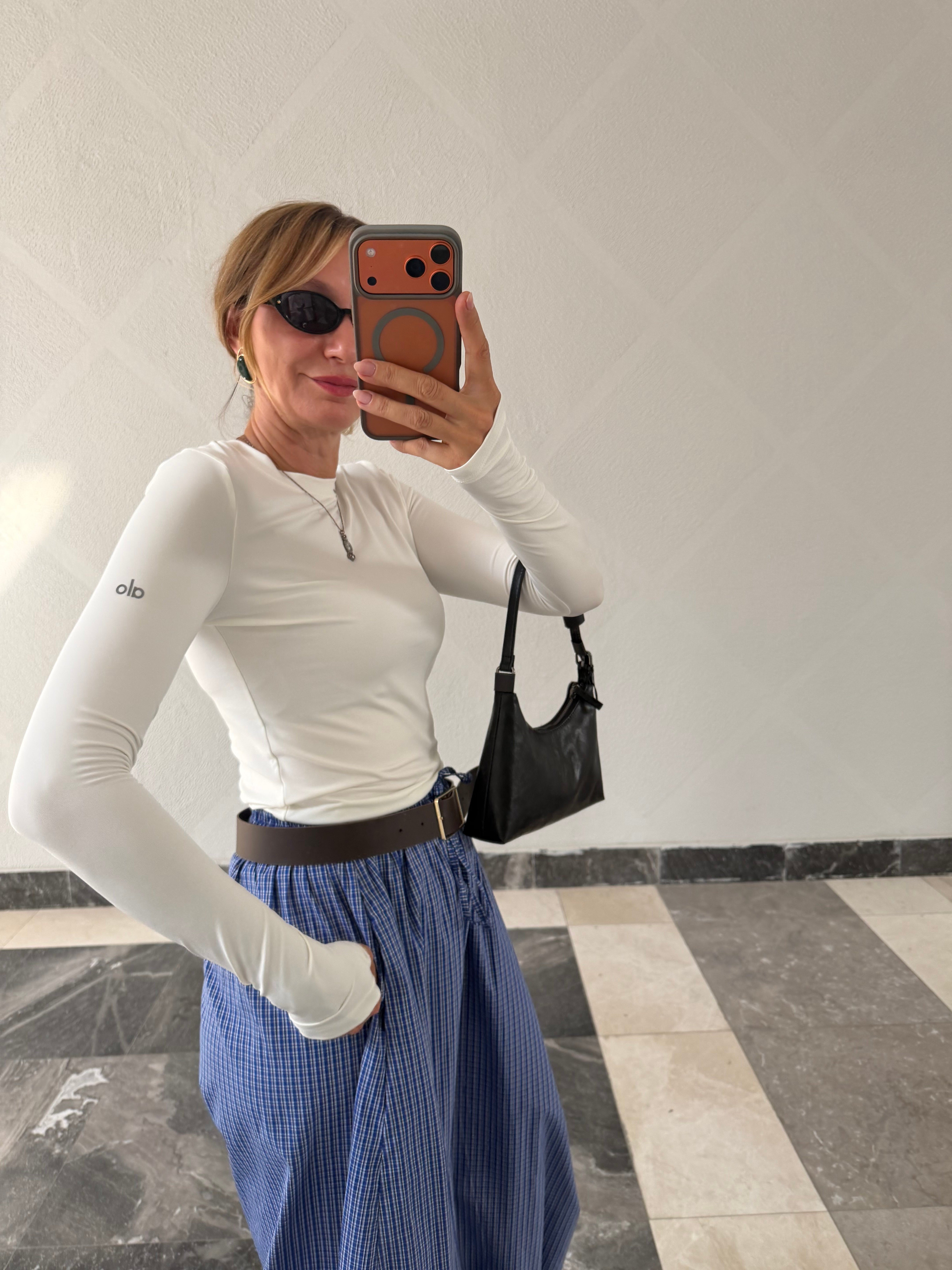 Aloha Beyaz Parmak Geçirmeli Runner