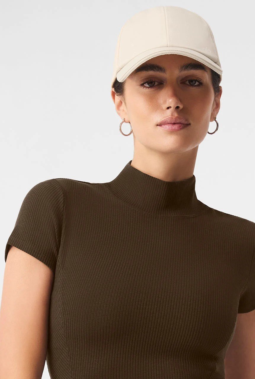 Aloha Creme Satin Off-Duty Cap Black