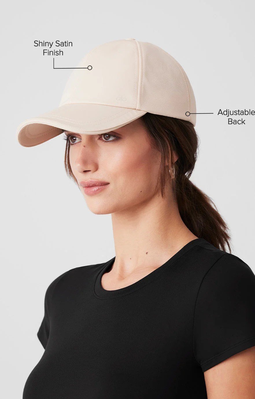 Aloha Creme Satin Off-Duty Cap Black