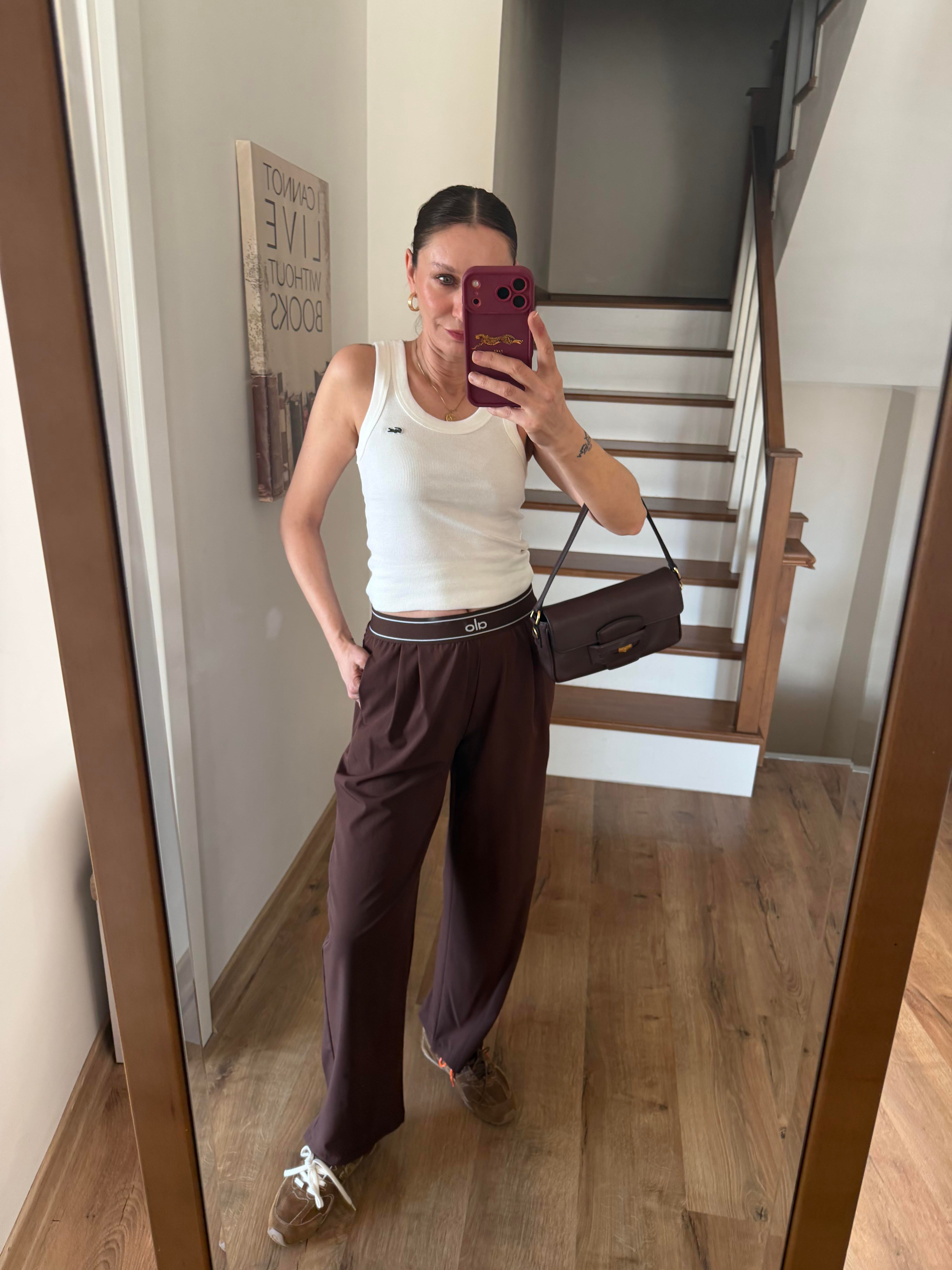 Aloha Kahve Bel Detaylı Pantolon
