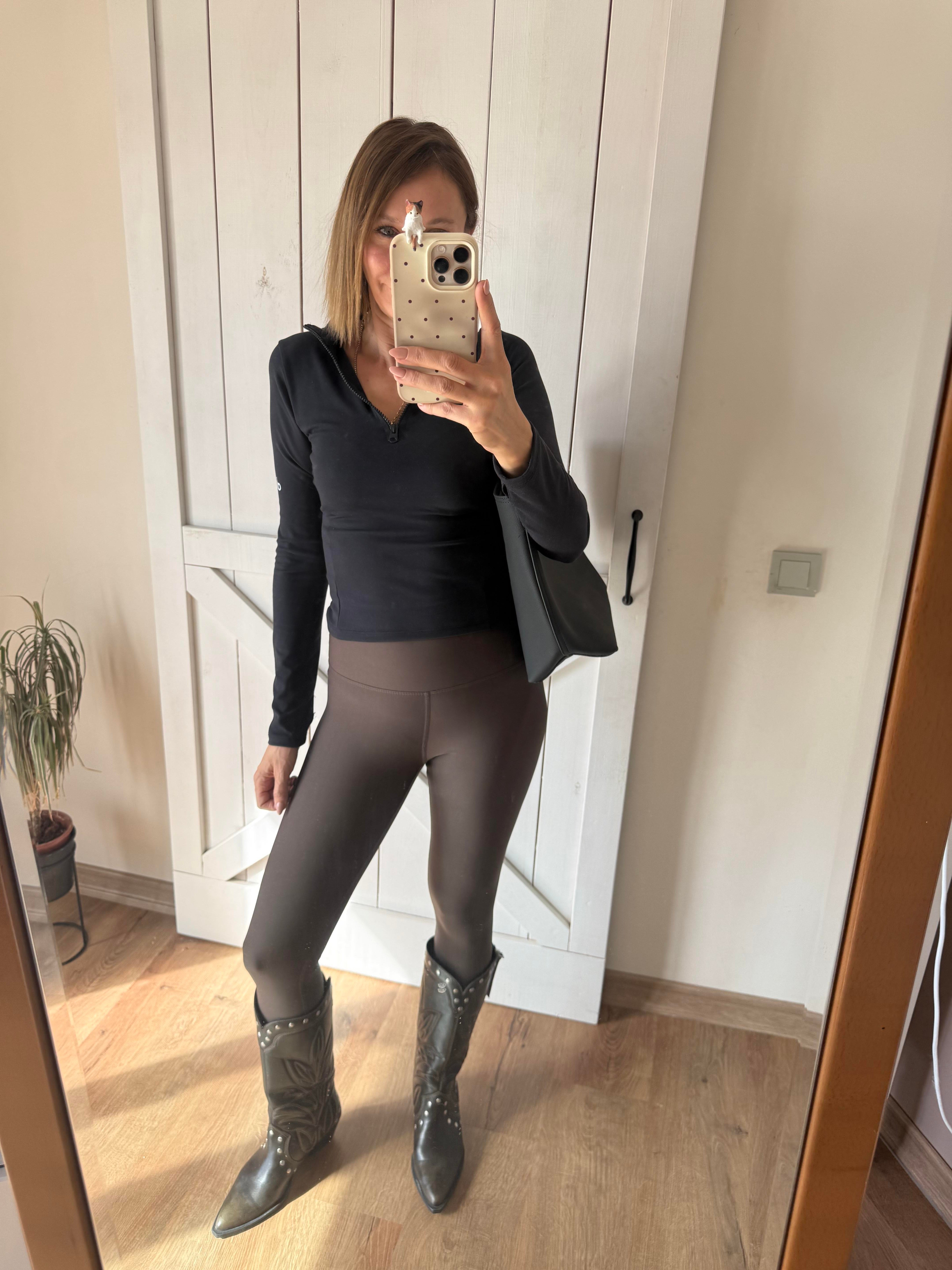 Aloha Kahve Yüksek Bel Tayt