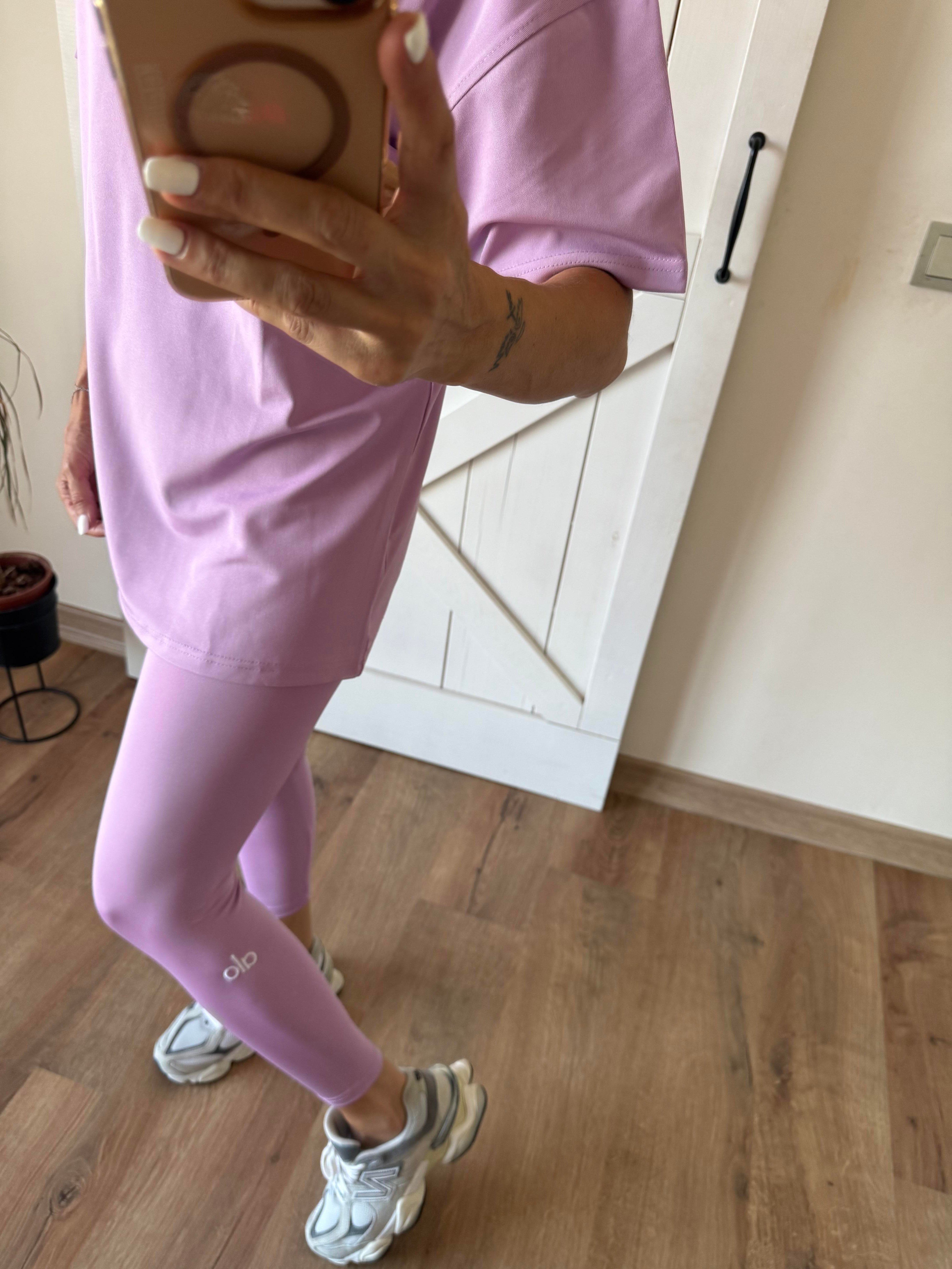 Aloha Lila Tshirt Tayt Takım